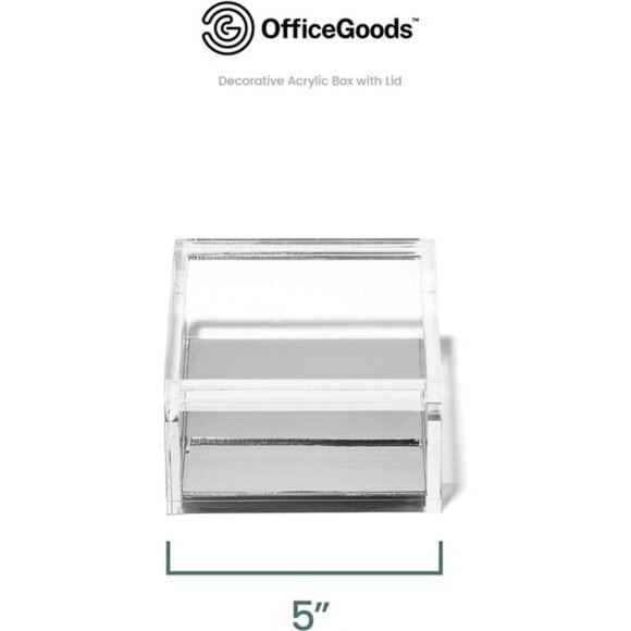 OfficeGoods Acrylic Desk Organizer w/Silver Base – Functional & Elegant Odds - Picture 4 of 16